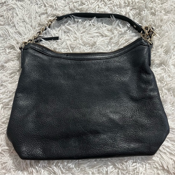 Kate spade black pebbled leather should bag with chain detail - Picture 5 of 7